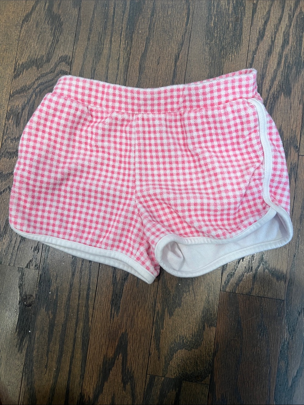 Janie & Jack Pink Gingham Terrycloth Girls Shorts in Size 5